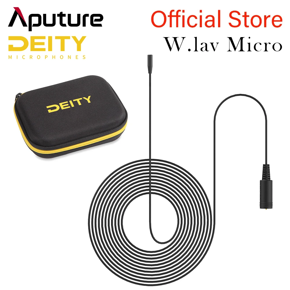Deity W.Lav Micro 3 مم بقطر 1.8 متر طول الكابل مكثف متعدد الاتجاهات مسبق الاستقطاب مصمم لصنع الأفلام