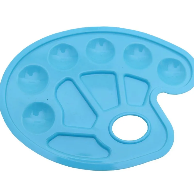 Paleta de pintura artística de plástico, bandeja de dibujo de uñas, paleta de colores para óleo, acuarela, pintura blanca, suministros de arte, 23x17,2 cm