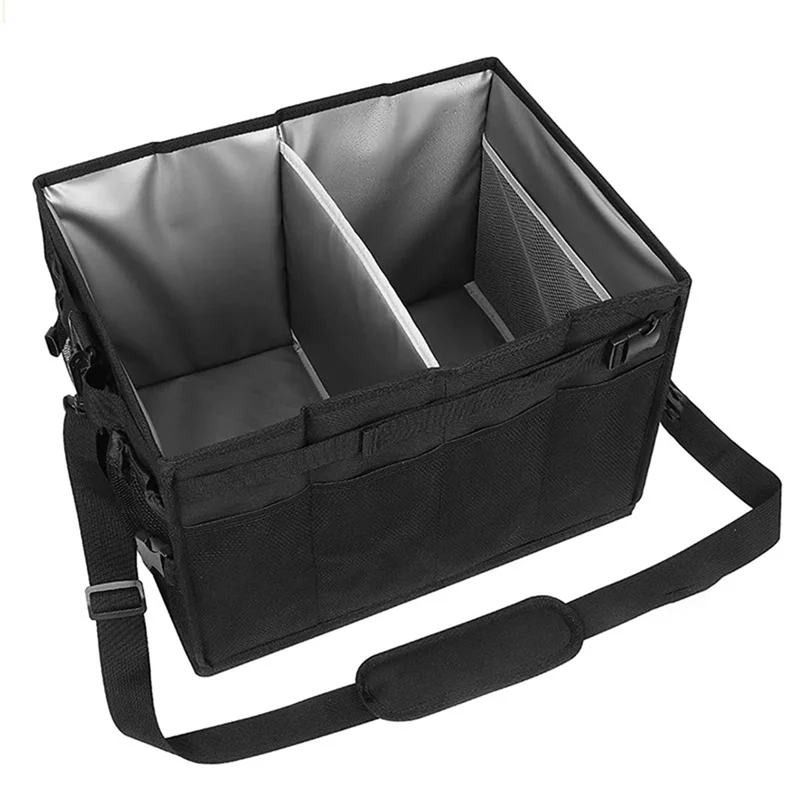 

HRBAJ-Grill And Picnic Caddy, Equipped With Paper Towel Holder, Condiments, Barbecue Utensils, Plate, Easy Carry Griddle
