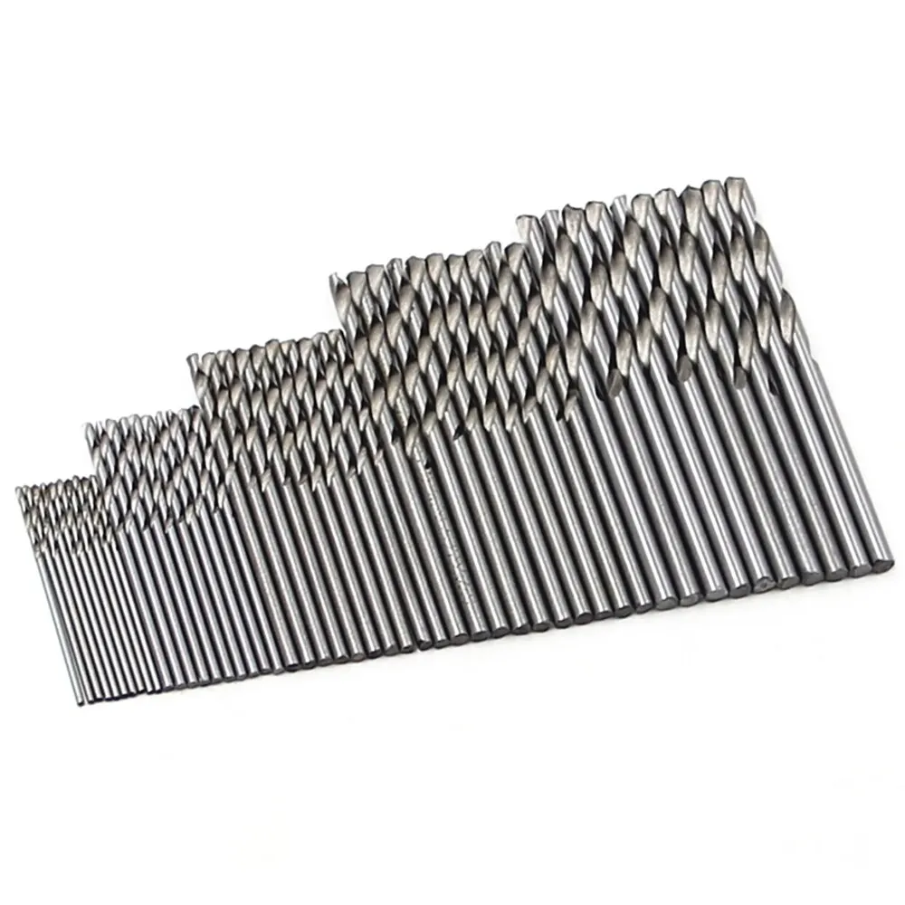 

High Speed Steel 50pc Natural Color Small Twist Drill 1-3mm White Straight Shank Drill Bit Electric Drill DIY Woodwork GJ0157AA