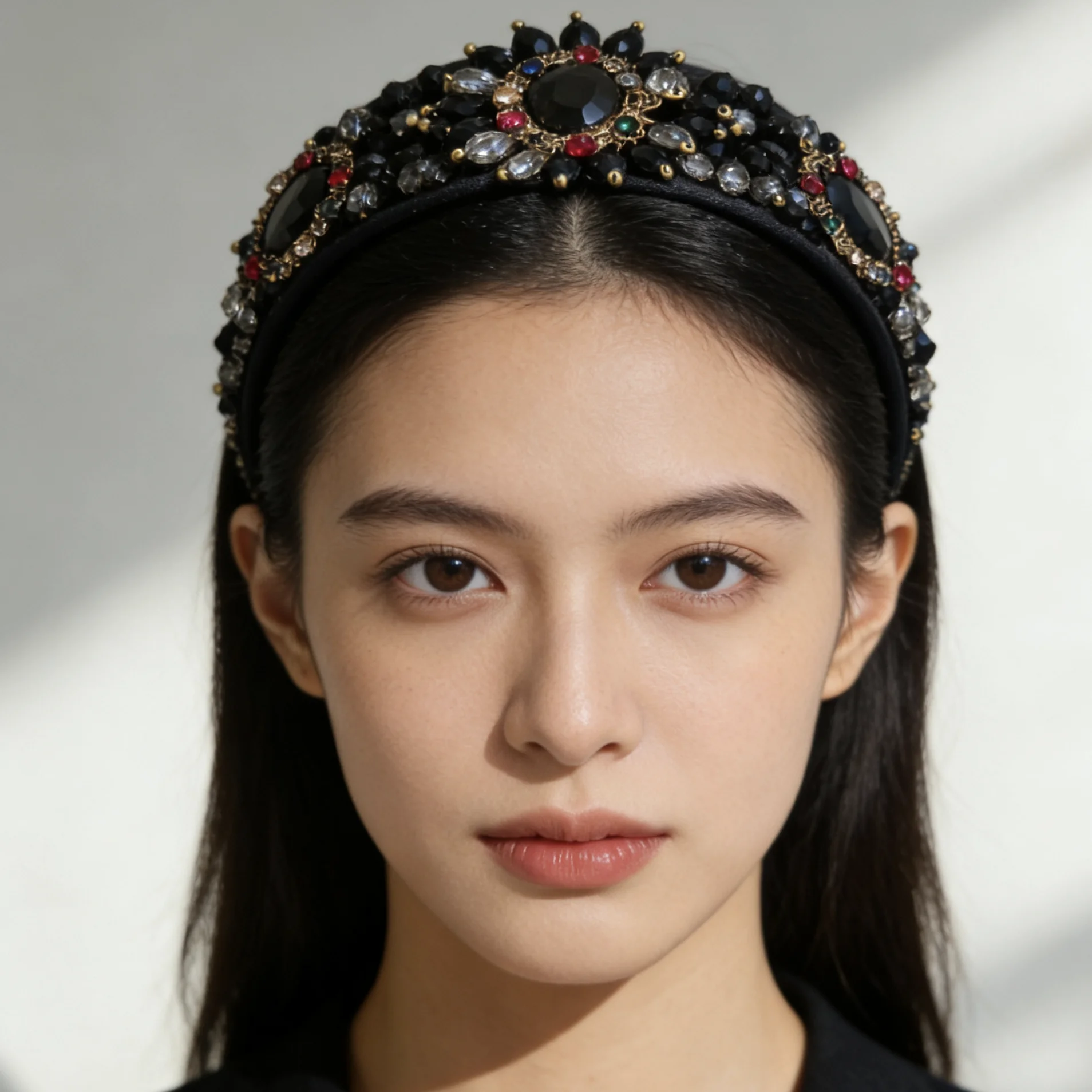 手作りバロックヘビークリスタルヘアバンド-レディース-ハイウエスト滑り止めヘアバンド-デート万能ヘアクリップ-ヴィンテージスタイル