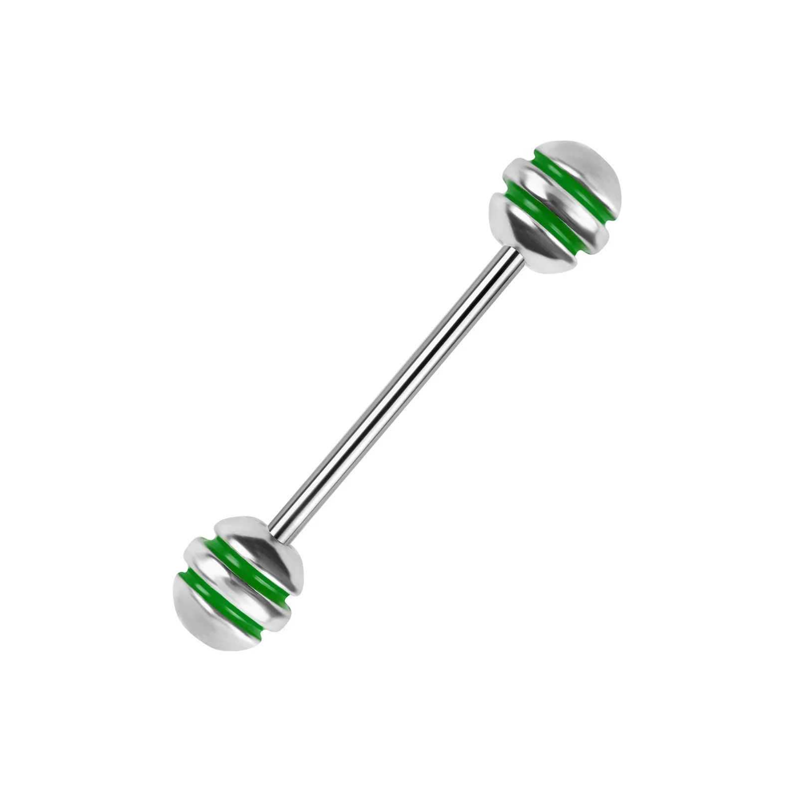 ثقب لسان من الفولاذ المقاوم للصدأ ، مسمار لسان ، حلقة حليب ، دمبلل ، كرة مزدوجة ، حلقة حلمة ، مجوهرات ثقب جسم الإنسان ، جديدة