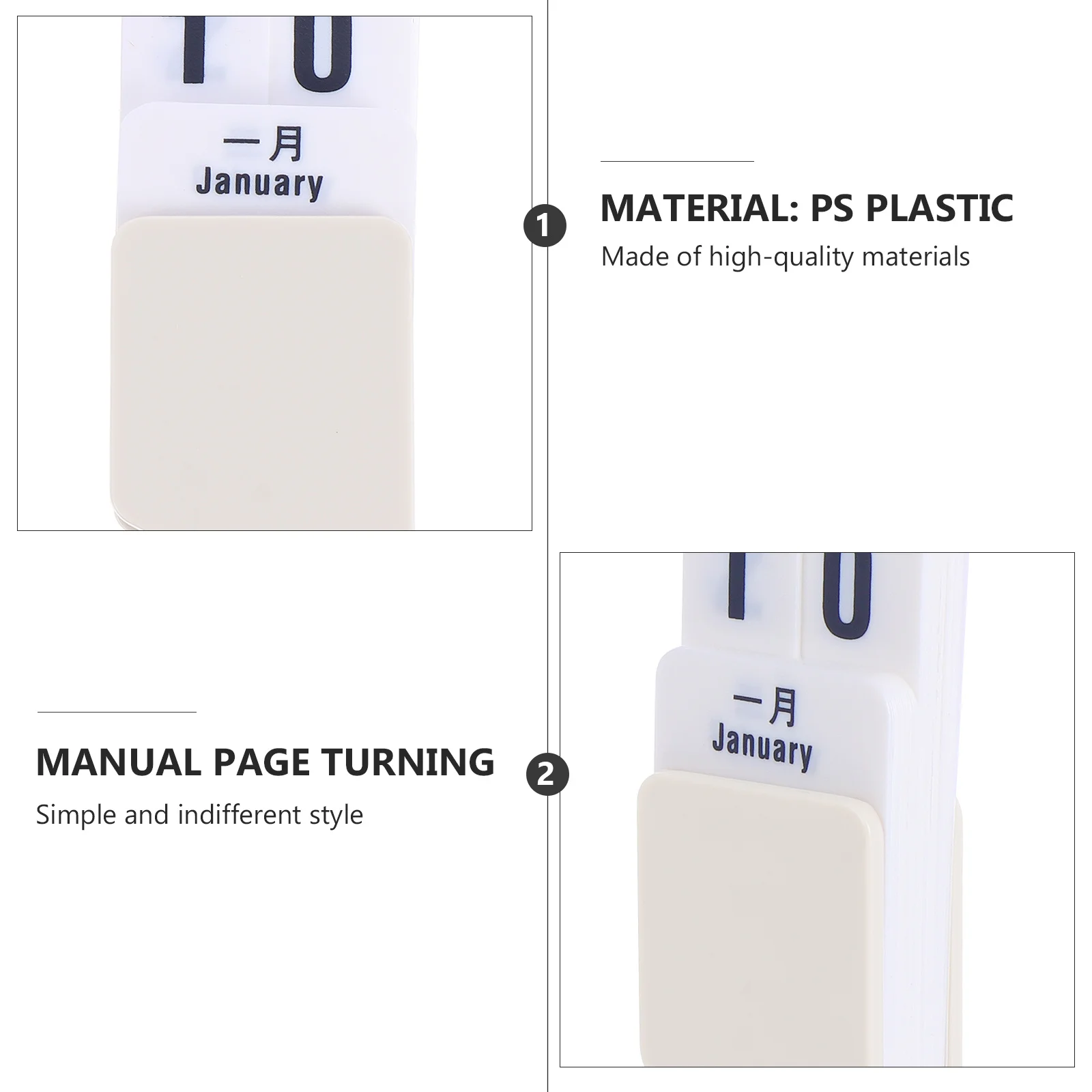

Perpetual Manual Paging Nordic Style Plastic Desktop Calendar Table Decor For Home Dorm Furniture Decoration Creative