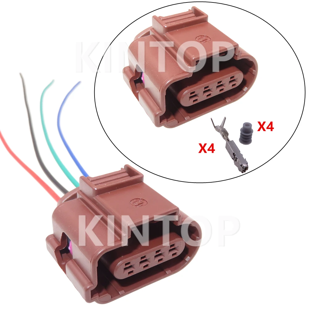 

1 Set 4 Pins 8K0973704A 8K0973704A AC Assembly Car Pressure Oxygen Sensor Sealed Connector Auto Wire Cable Socket For VW Audi