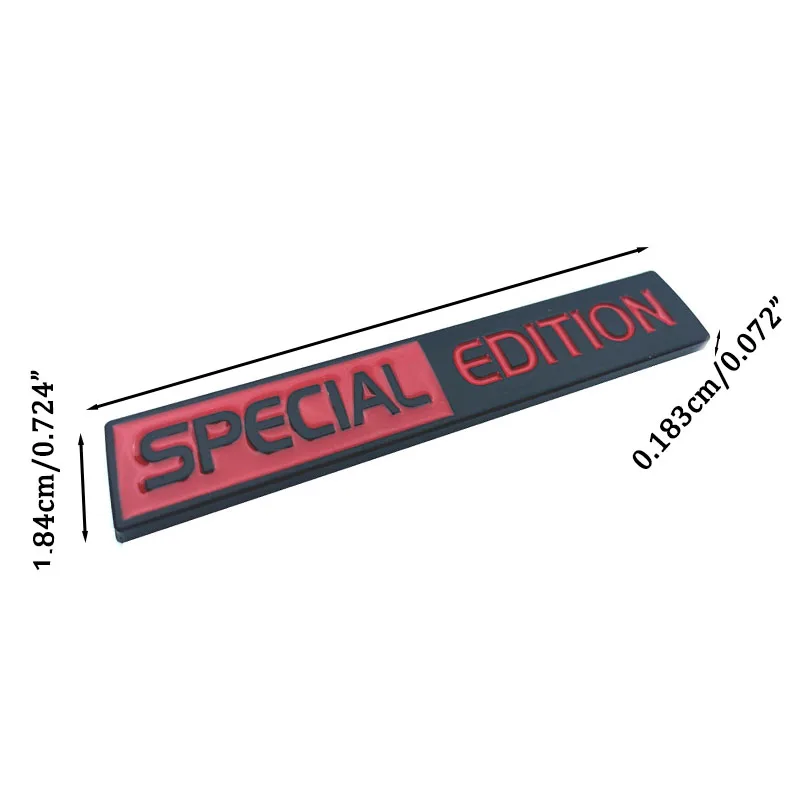 Special Edition Emblem Badge Auto Racing Sport Adhesive Emblem Rear Trunk Badge 3D Metal Nameplate Logo Car Body Decoration