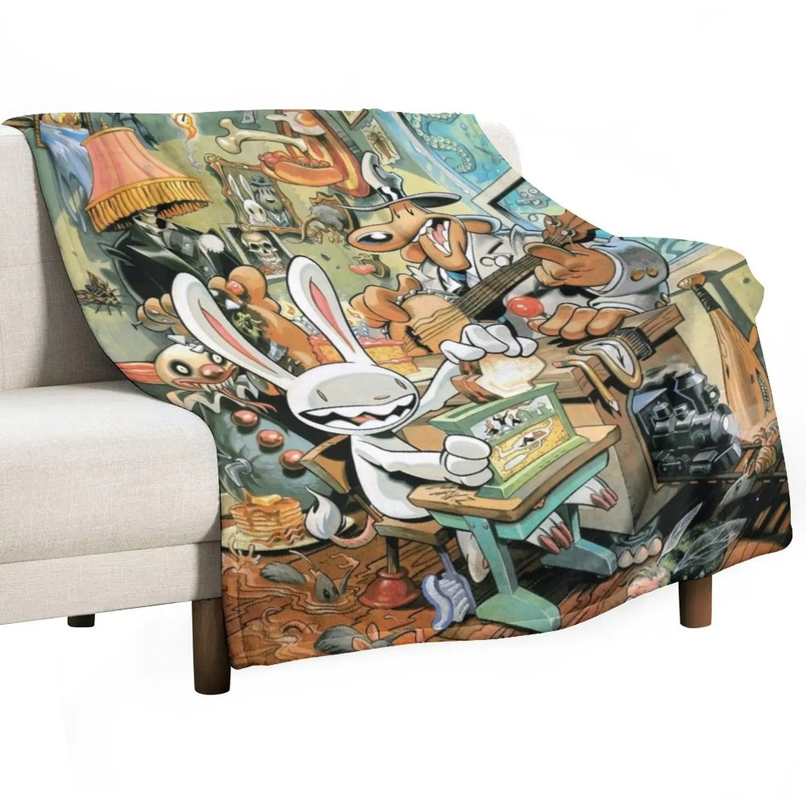 

Sam and Max Throw Blanket blankets and throws Giant Sofa for sofa Blankets