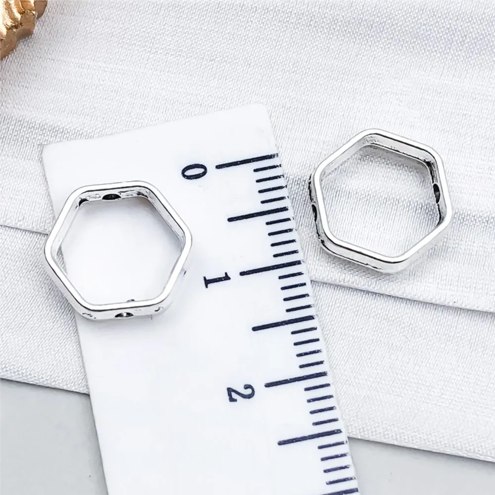 50pcs Star Bead Frames Double Hole Frames for DIY Jewellery Making