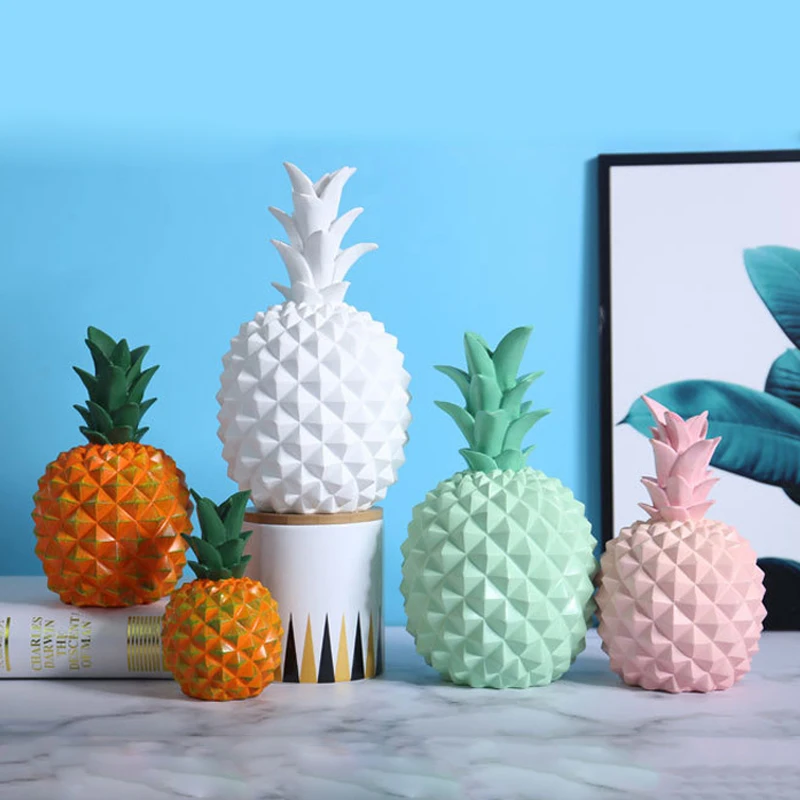 Nordic Ins Modern Multicolor Pineapple Miniature Model Home Decoration Accessories Bedside Study Room Bookcase Display Ornament