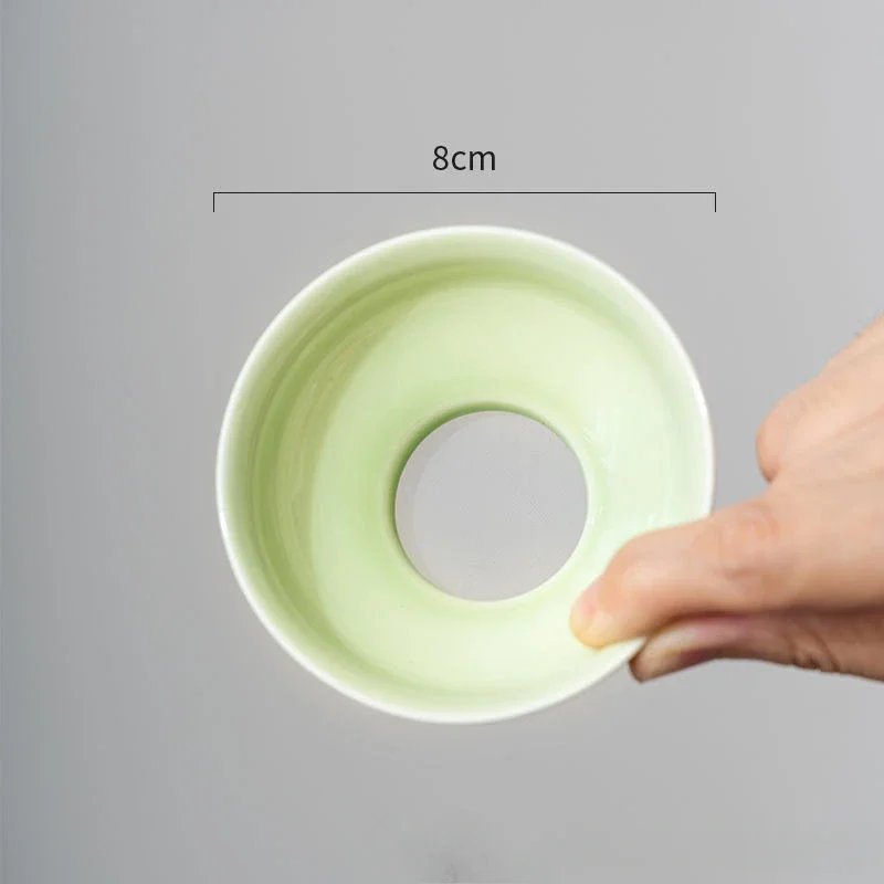 Personalized Bamboo Integrated Tea Filter Household Celadon Creative Kung Fu Accessories Tea Leak Home or Office Products 6