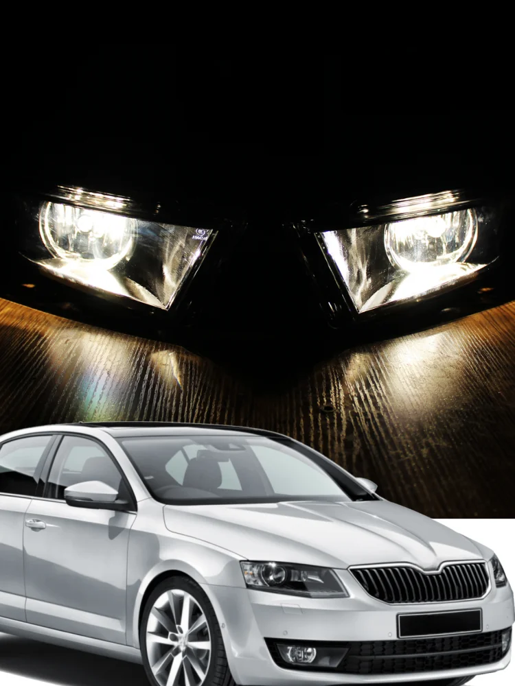 Para świateł przeciwmgielnych przedniego zderzaka z żarówki halogenowe 5 e0941701 5 e0941702 dla Skoda Octavia A7 2013 2014 2015 2016 2017 — zdjęcie 2