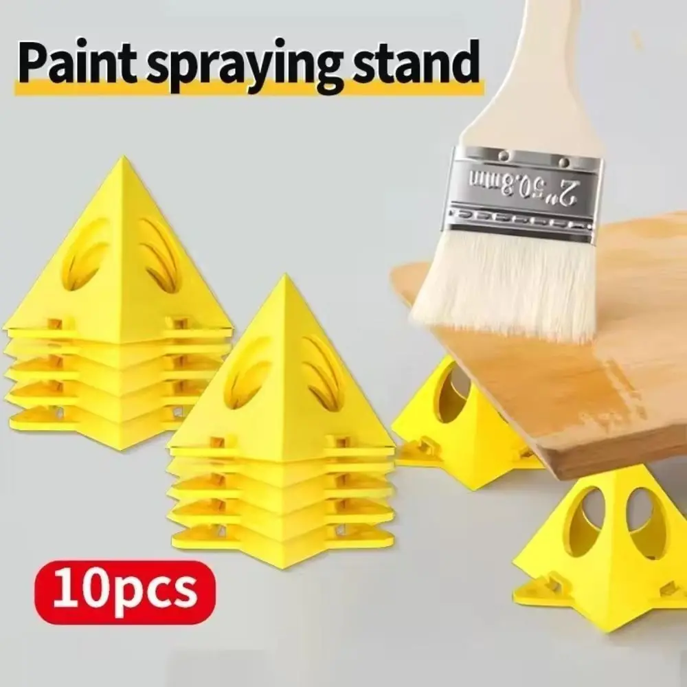 10PCS Plastic Pyramid Triangle Stands Tapered Stackable Woodworker's Paint Bracket Mini Paint Spray Home Supporting Tripods