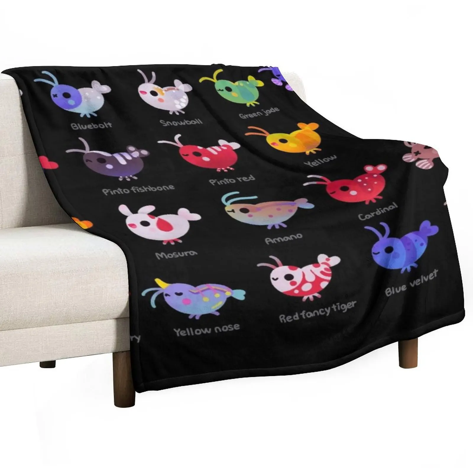 

Freshwater shrimp - name Throw Blanket Flannel Plush Giant Sofa Soft Blankets