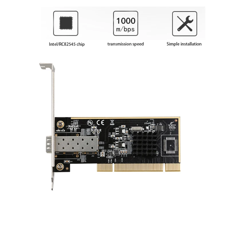 Karta sieciowa PCI Gigabit światłowodowa 10/100/1000Mbps Karta LAN Karta PCI do gier Karta PCI do komputera stacjonarnego Adapter LAN karta sieciowa
