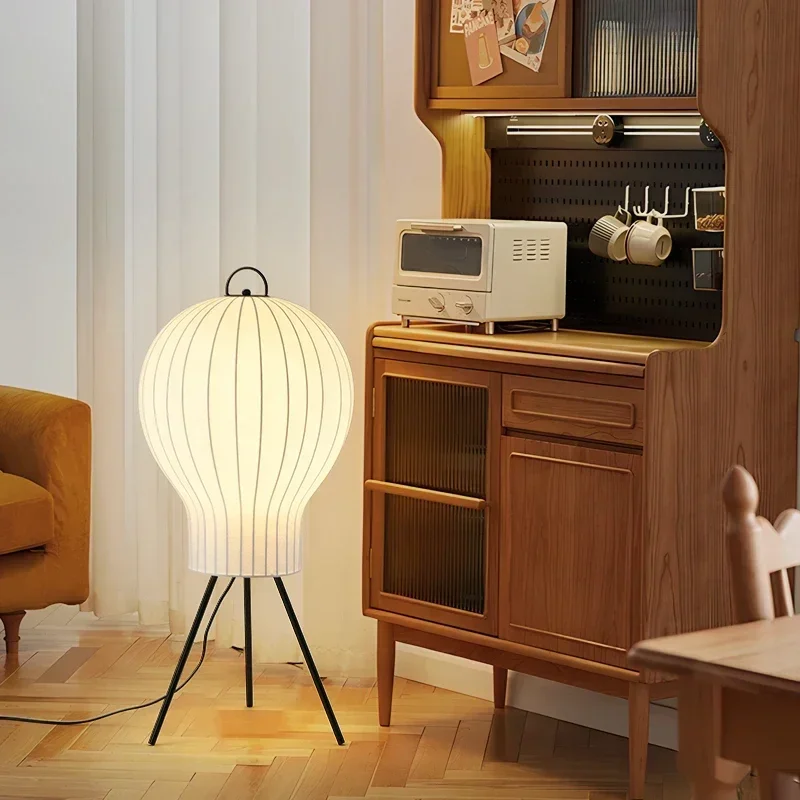 Silk Led Floor Lamps Nordic Lamp Bulb Design for Living Dining Room Cloakroom Sofa Bedroom Simple Home Decor Portable Fixture