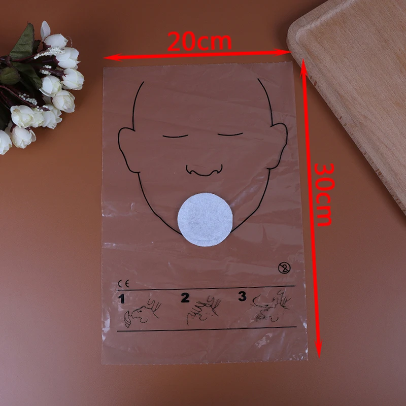 (HS) 36 piezas/rollo de protección facial CPR, máscara transparente para CPR, desechable impresa