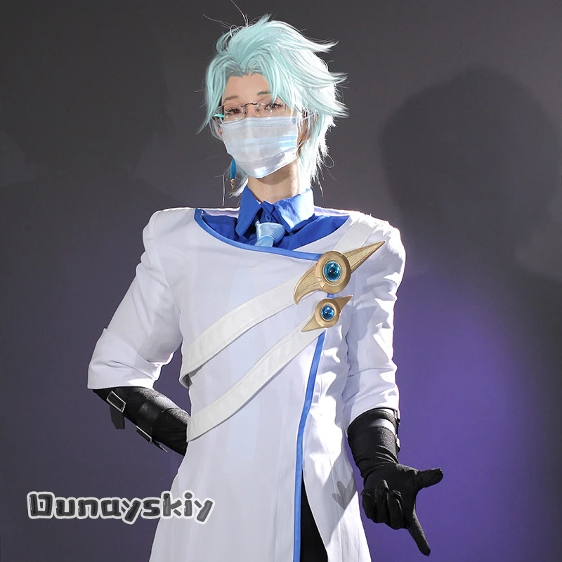 New Genshin Impact Dottore Doctor Segment Second Moon Full Set Cosplay Costume Halloween Anime Carnival Theme Party Dress Up view 3