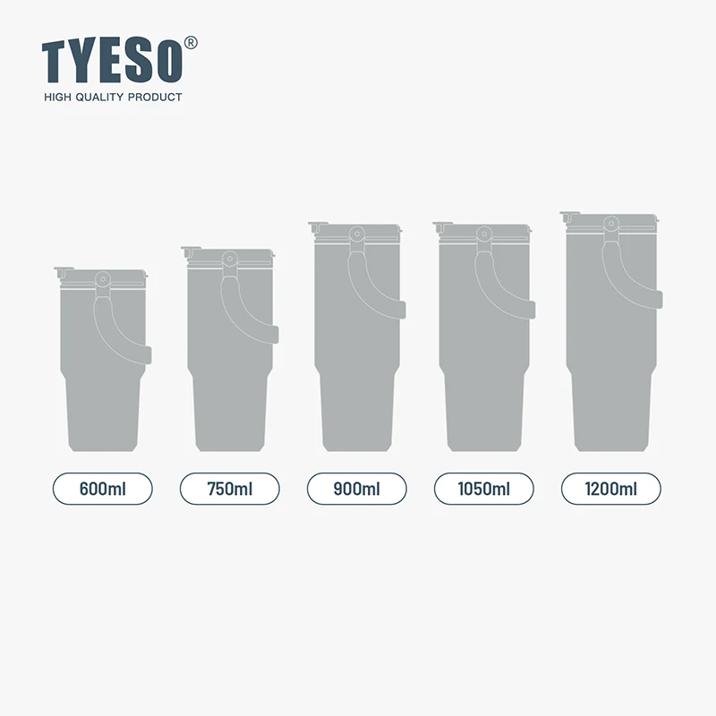 TYESO TS-8826/TS-8827/TS-8828Vacuum stainless steel insulated cup, double-layer insulated cold and hot travel cup, vacuum bottle