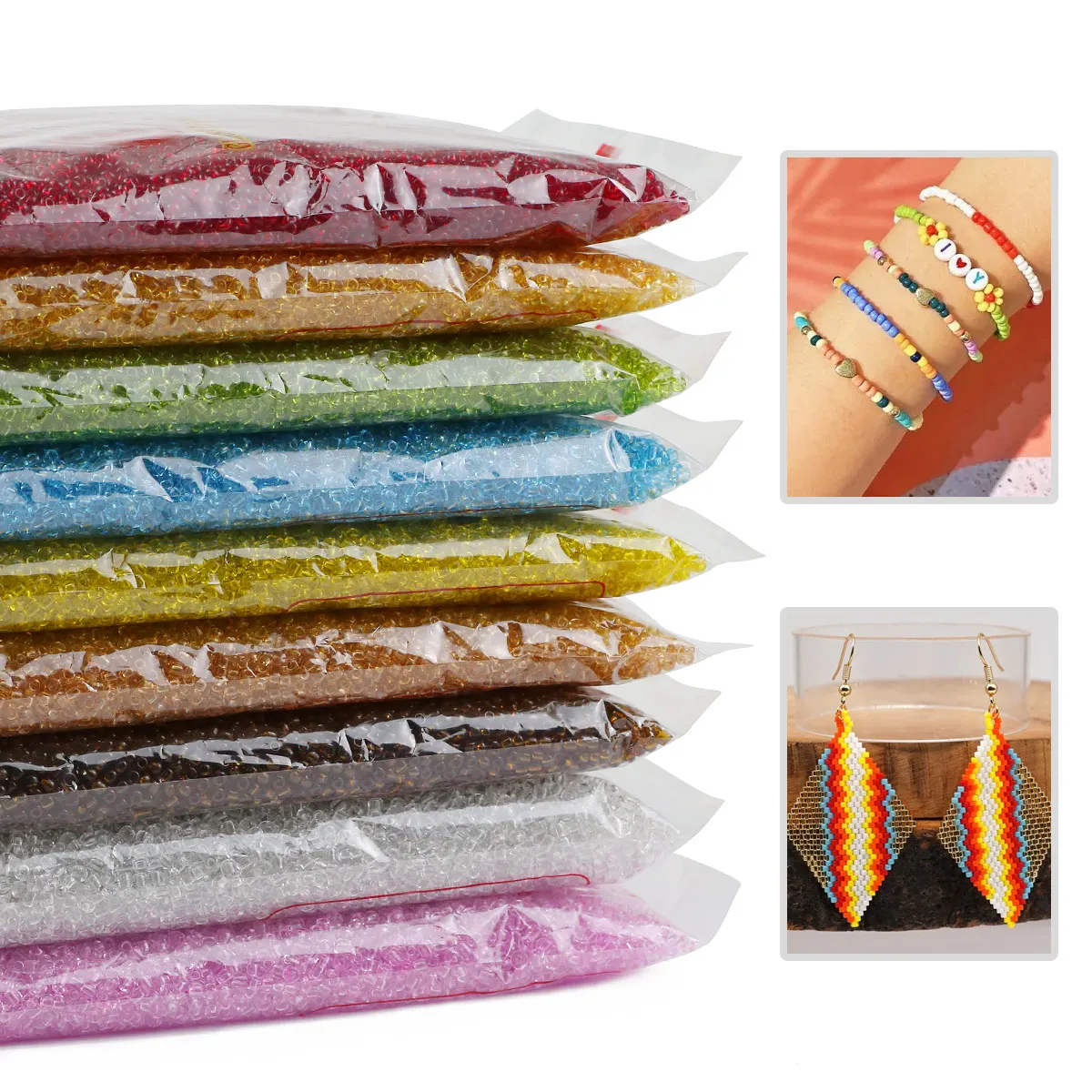 30000/15000 Stück 450g Glasperlen-Set 2/3mm Transparente Tschechische Glasperlen für DIY Schmuckherstellung Armbänder Zubehör Basteln – Detail 2
