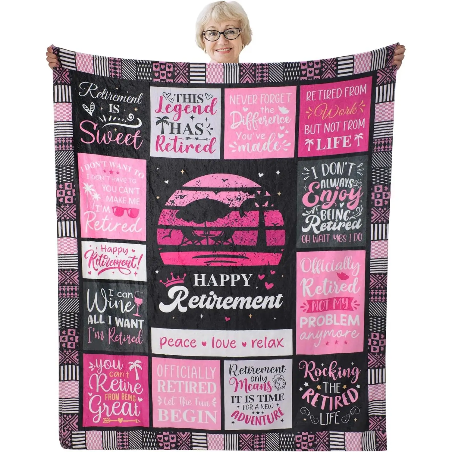 Retirement Gifts Throw Blanket for Women Retirement Blanket Retired Gifts Leaving Farewell Nurse Coworker Friend Gifts