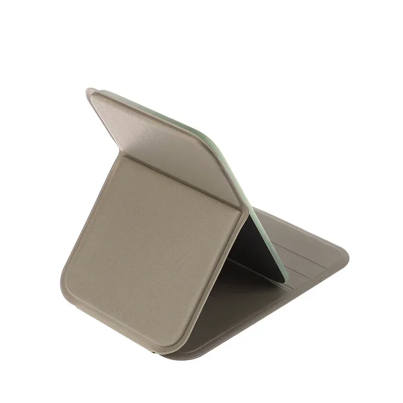 Mini PU Desktop Makeup Mirror Portable Beauty Adjustable Makeup Stand Mirror Foldable Pocket Compact Vanity Cosmetic Mirrors