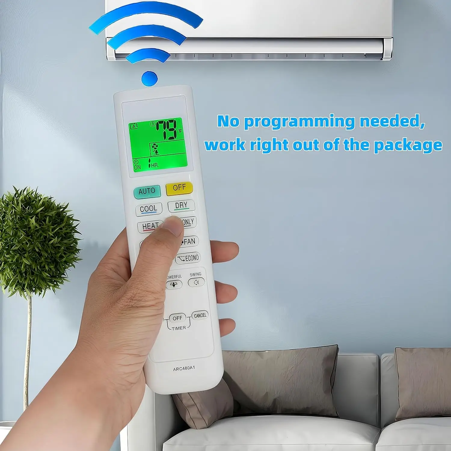 Replacement Air ConditionRemote Control For Daikin Air Conditioner ARC480A11 ARC480A1 ARC480A13 controller with Backlight Screen