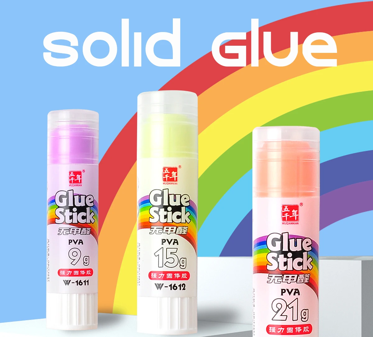 WQN-6pcs Jelly Glue Solid Glue Stick is safe and kid-friendly for school office supplies