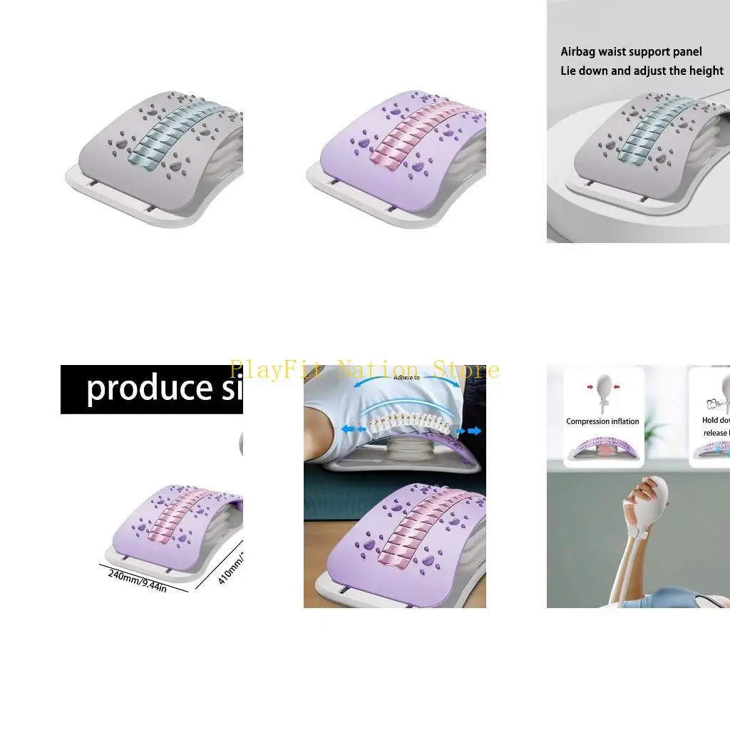 

242F Массажер для спины Портативное устройство для поясничной декомпрессии для растяжки йоги