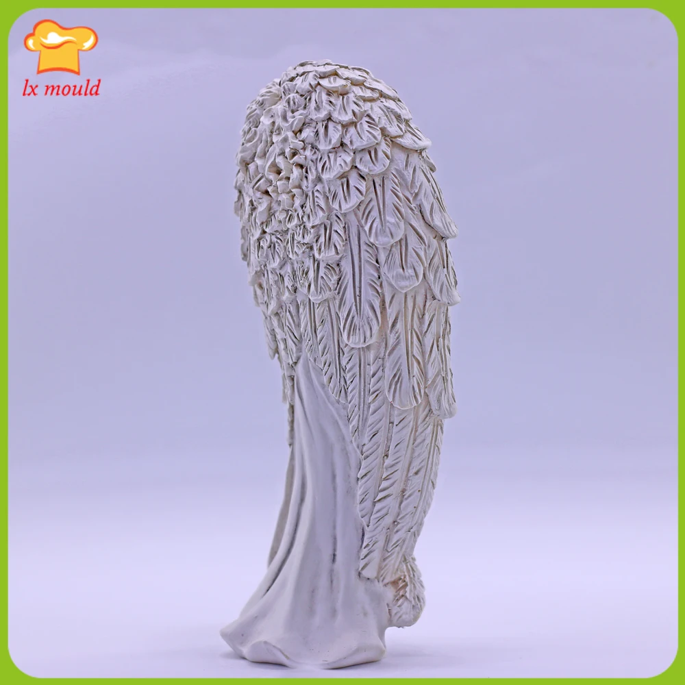 Creatieve Verlossing Engel Siliconen Mallen Sculptuur Betonnen Mal Gips Hars Kaarsvormen 3d Angel & Wings