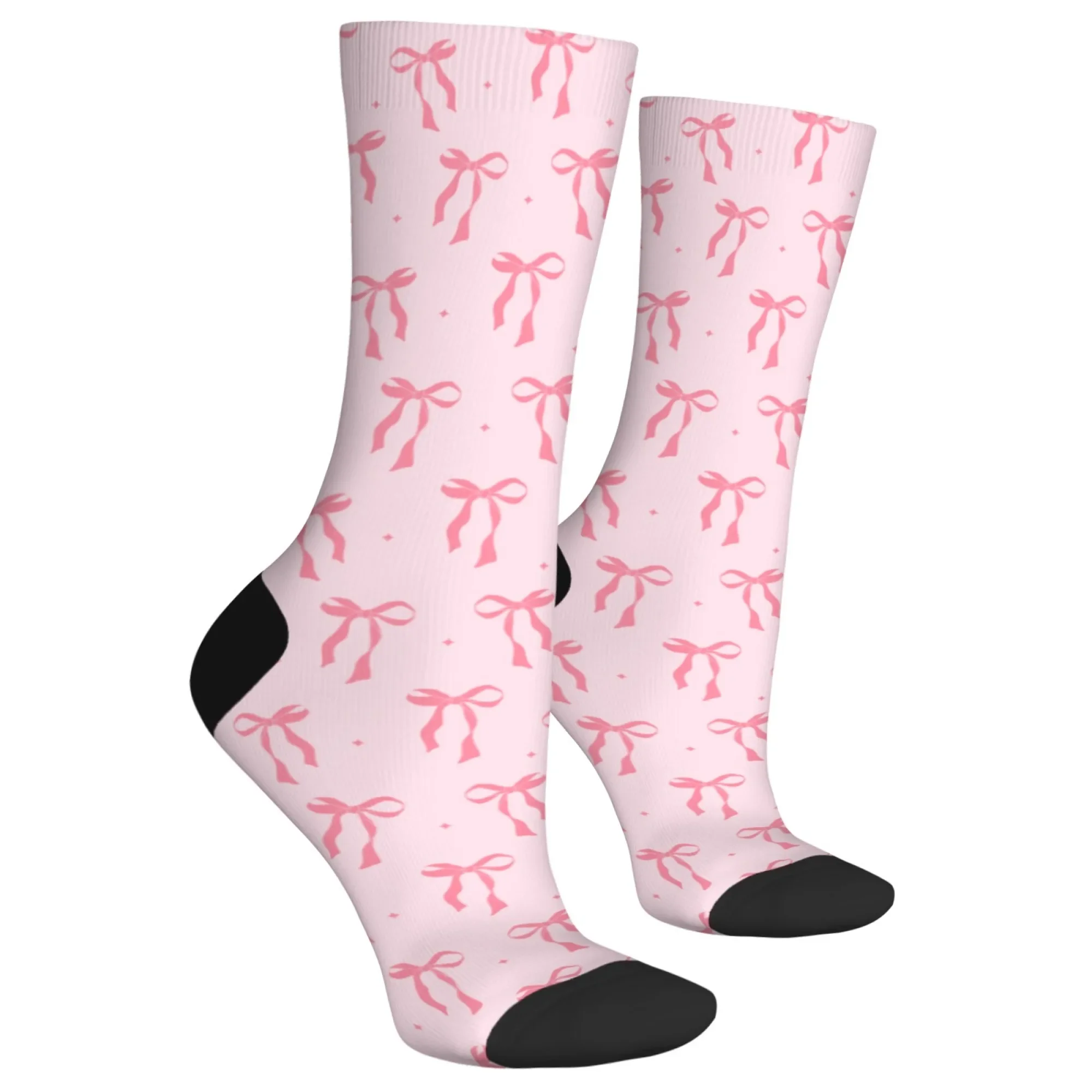 الجدة لطيف الوردي القوس الجوارب المتناثرة سعيد متعة جوارب ضغط للجنسين عدم الانزلاق تنفس الجوارب عارضة حزب عطلة الهدايا