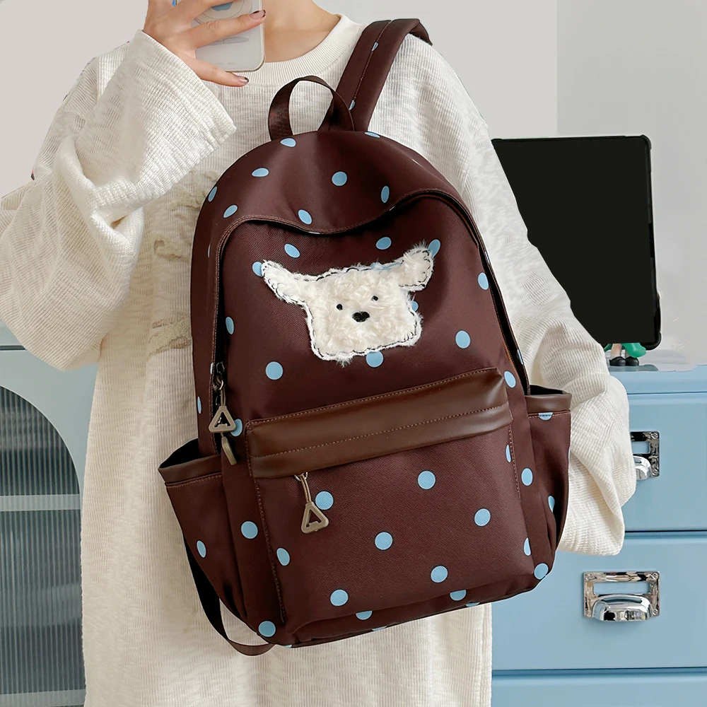 Niche Dopamine Design Sense, Japanese Versatile New Retro Checkered Backpack, Large Capacity Travel Backpack