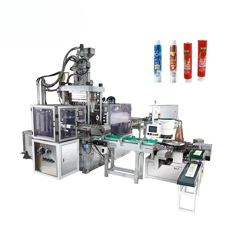 Automatic Multifunctional Pneumatic 380V Plastic   Tube Filling Labeling  Molding Machine for Food Hair