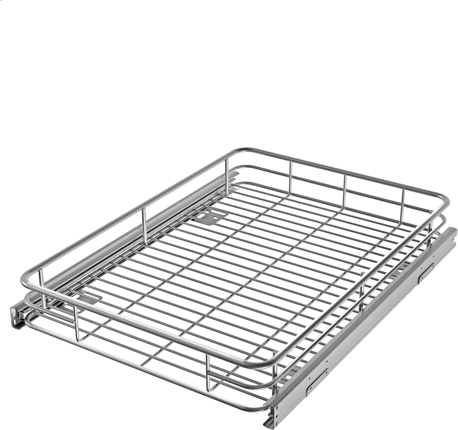 

Pull Out Cabinet Organizer 17" W x 21" D, Heavy-Duty Metal Sliding Shelf for Kitchen Storage