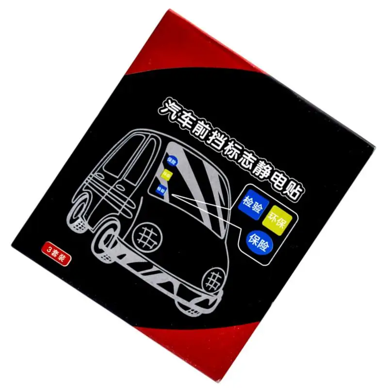 Car Windshield Sticker Static Cling Car Inspection Sticker Holder Set Of 3 Static Cling Window Film Car Window Sticker Easy To