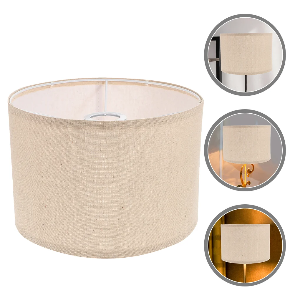 Linen Lamp Shade Table Floor Lamp Light Shade Lampshade Home Decoration for Bedroom (Suitable for E27 Bulb)