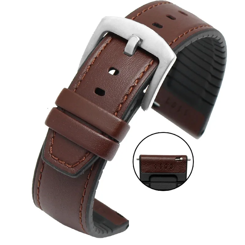 Ремешок силиконовый из натуральной кожи для Huawei GT 2 GT2 Pro, сменный Браслет для часов Honor Magic 1 2 46 мм, мужской браслет для часов 22 мм