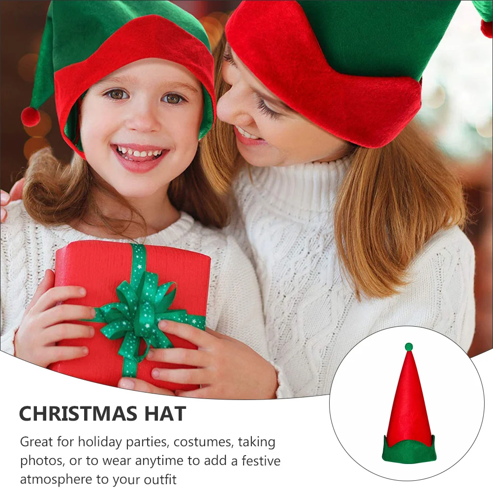 

4Pcs Christmas Elf Hats Holiday Party Costume Accessories Christmas Festival Supplies Fun Party Headwear Hat Costume Prop