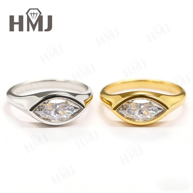 2ct Moissanite Ring Marquise Cut D Color VVS1 Clarity S925Silver 10K Engagement Ring Particular Wedding Anniversary Gift for Her