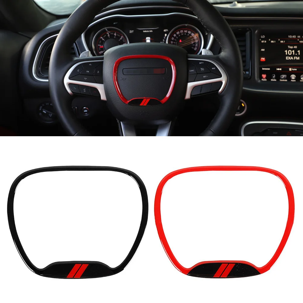 Car Central Ring For Steering Wheel Trim Cover For Dodge Challenger Charger 2015+ Durango Accessories Interior Accessories