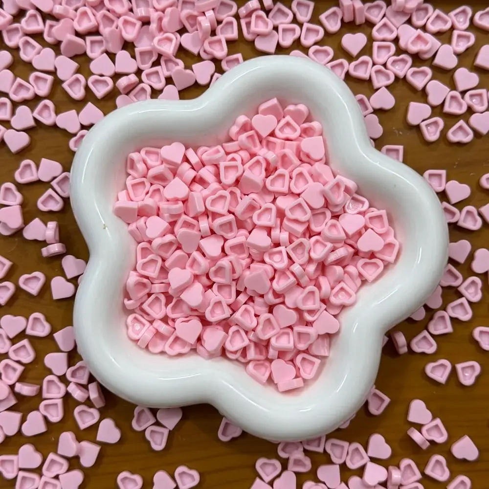 Beads Squeeze Heart Brick Particles 100g Crunchy Heart Shape Squeeze Ball Fillers Pinch Slime Fillers Stuffing Building Blocks