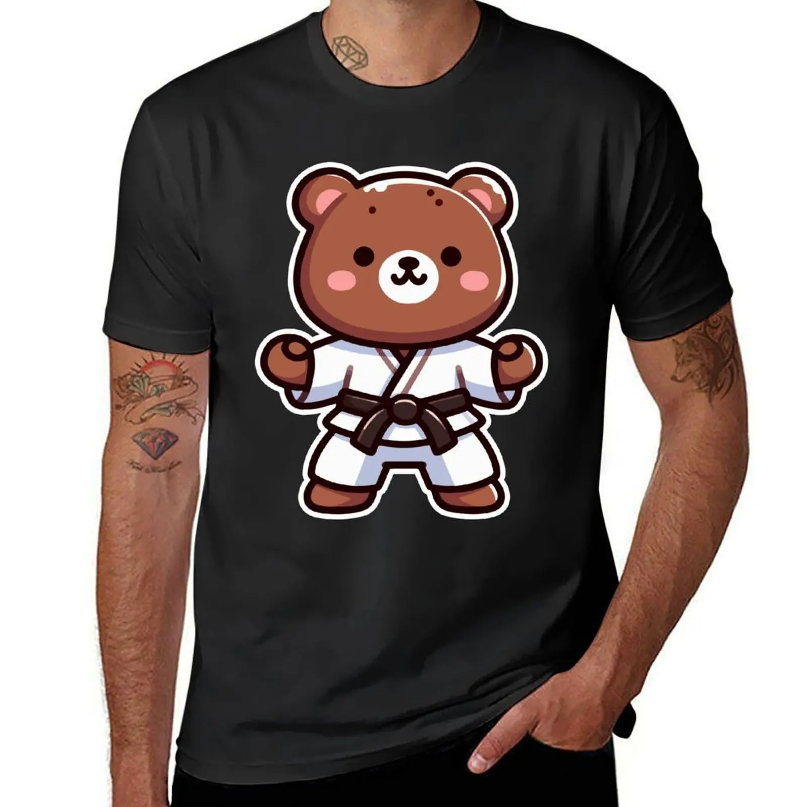 Kawaii Cute Karate Bear 3 T-Shirt summer tops tops customizeds anime clothes tshirts for men