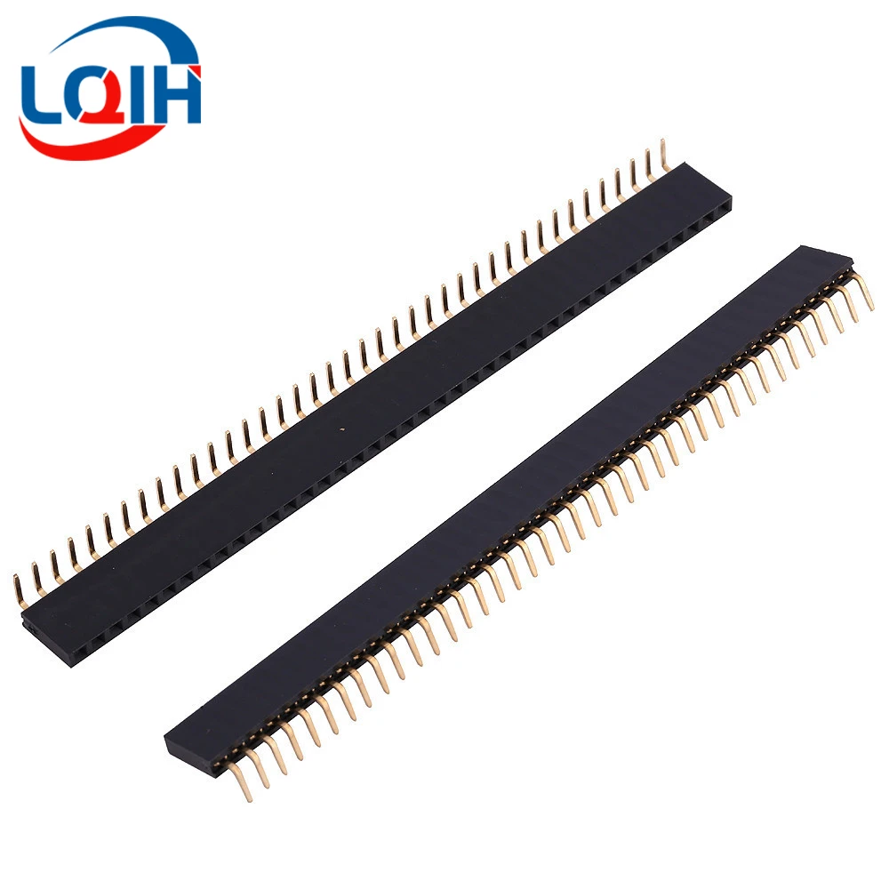 5PCS Pitch 2.54mm 1x40 2x40 Pin Single Double Row Right Angle Straight SMT SMD Round Female Header Connector