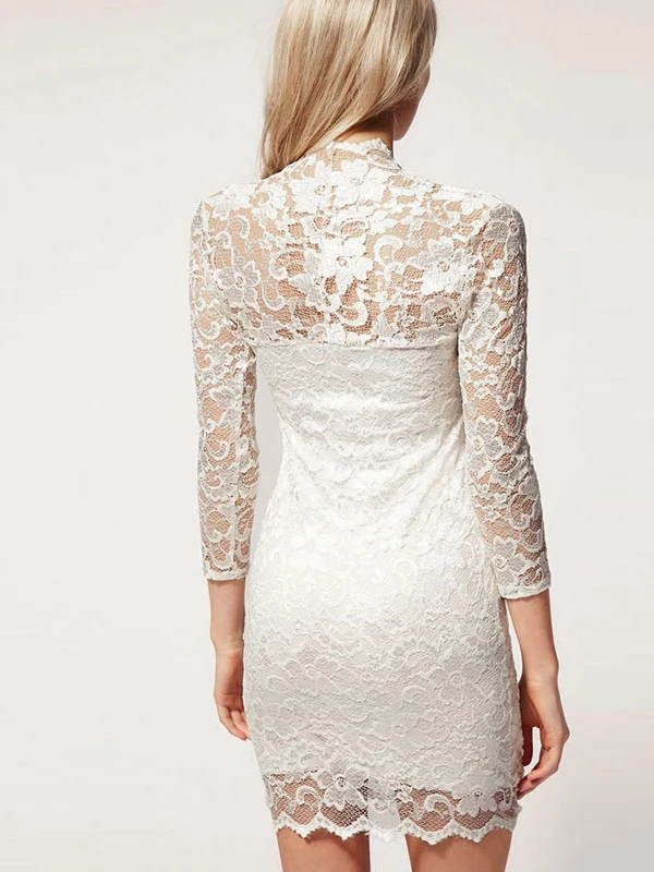 Damen-Spitzenkleid, lässig, tiefe V-Kleider, 2025, Kleid in Liquidation – Detail 5