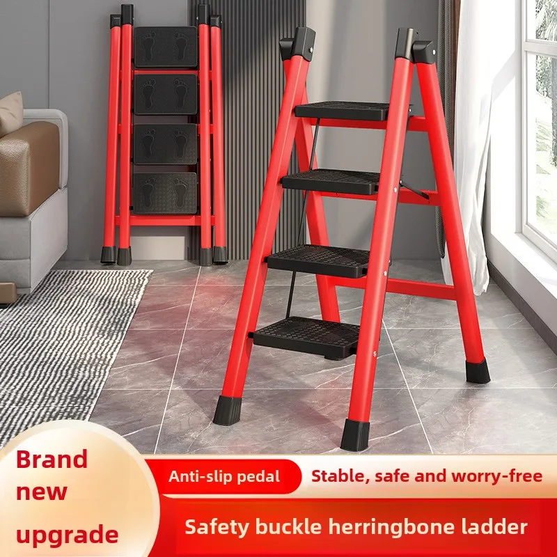 Folding ladder, zigzag ladder, engineering ladder, portable ladder, multifunctional small staircase, thickened ladder stool