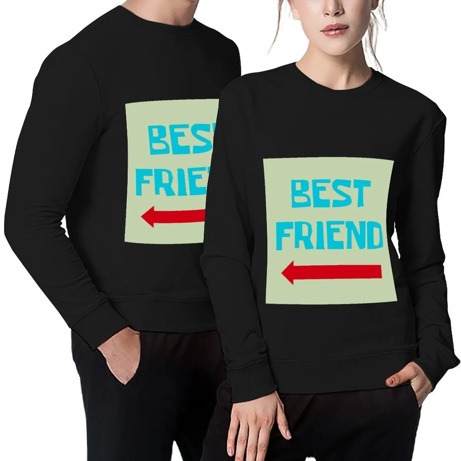 

Best Friend (pointing left) Pullover men's sweat-shirt set fashion men men's coat mens designer clothes winter man sweatshirt