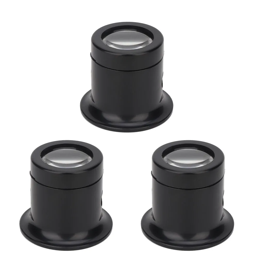 3Pcs 10x Watch Magnifying Glasses Anti-Dazzling Repair Magnifier Loupe Jewelry Tool Set