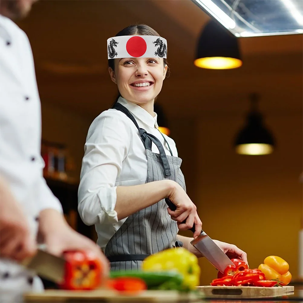 

6pcs Japanese Headband Adjustable For Karate Chef Cooking Sports Sweatbands Men Women Hachimaki Bandana Headwear Yoga Running