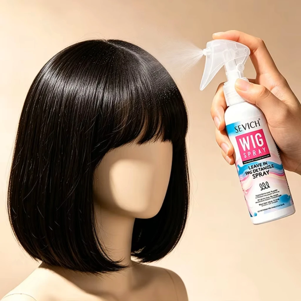 Wig Spray 100ml Wig Detangle Spray for Wig Synthetic Heat Protection Mist Moisturizes Leave-in Conditioner Wig Care Product