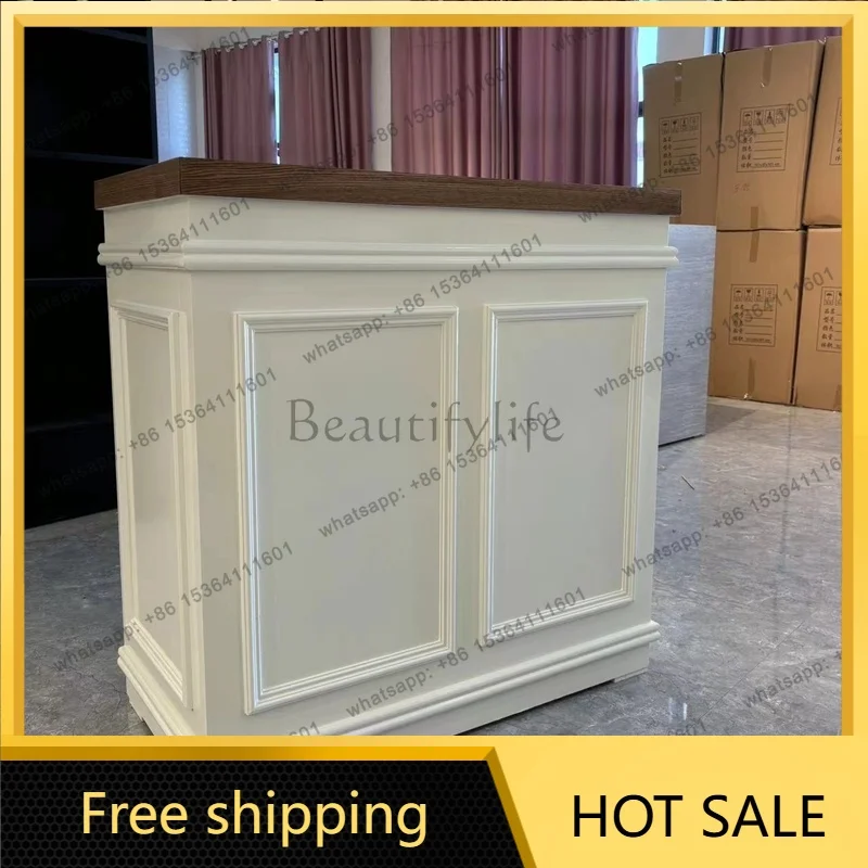 XX.Salon Wood Reception Desks Welcome Restaurant Hotel Reception Desks Company Modern Mostrador De Tienda Commercial Furniture