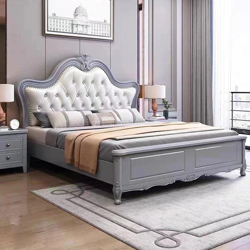 

Luxury Childrens Double Bed Wooden Nordic King Size Frame Double Bed Modern Boys Cama Letto Matrimoniale Bedroom Furniture