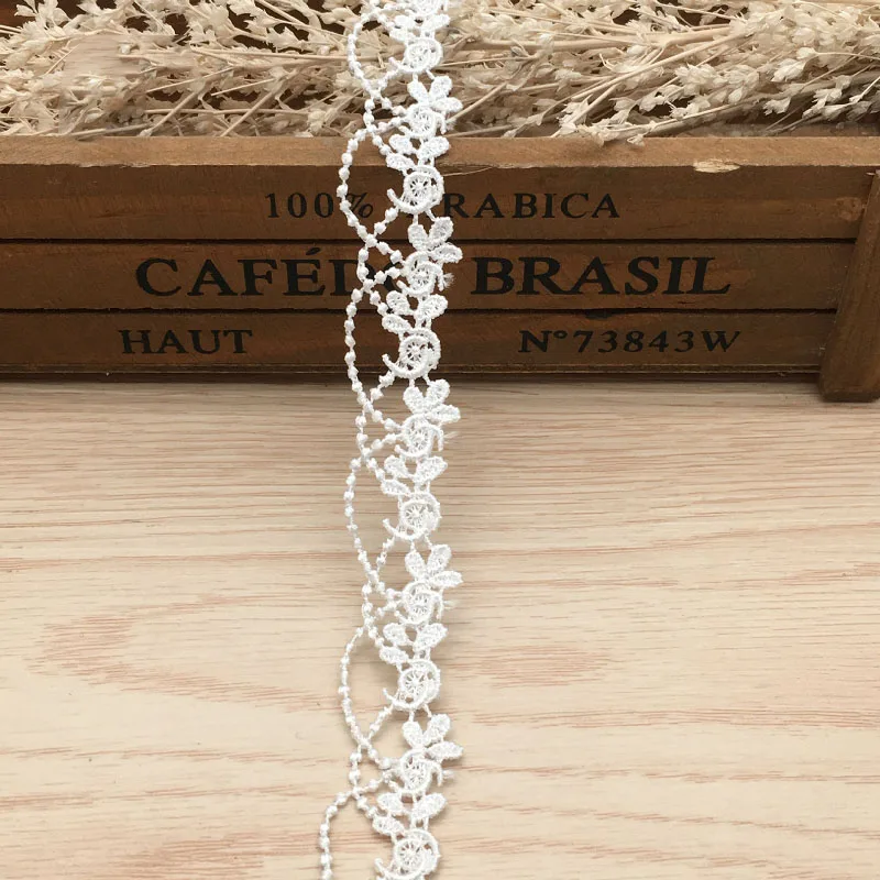 

45 ярдов цветок кружевная бейка вязание свадебное вышитое кружево Diy лоскутная лента кружево швейные принадлежности ремесла 2 см